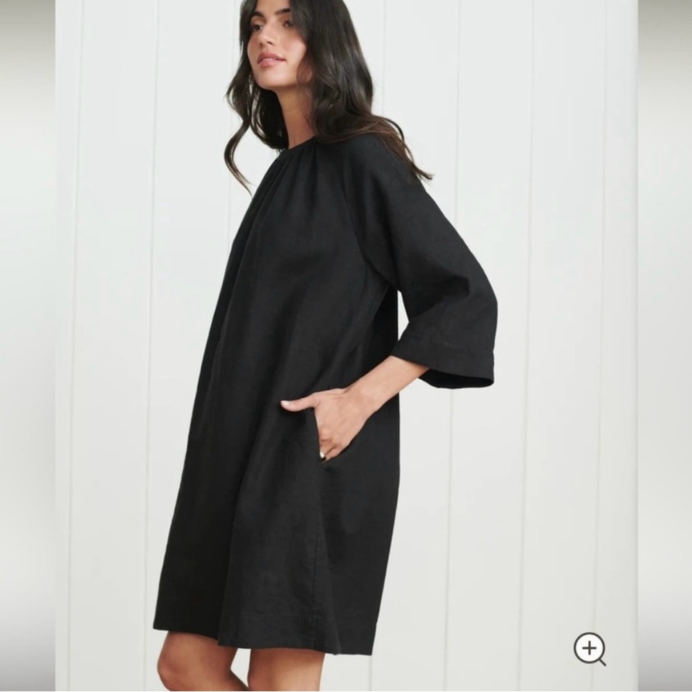 Jenni Kayne Linen August Dress Black size Medium